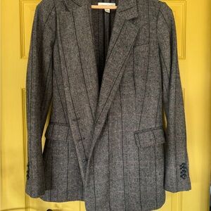 Brown Tweed Pinstripe Blazer